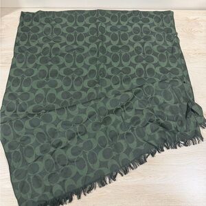 Coach Signature Stole- Hunter Green